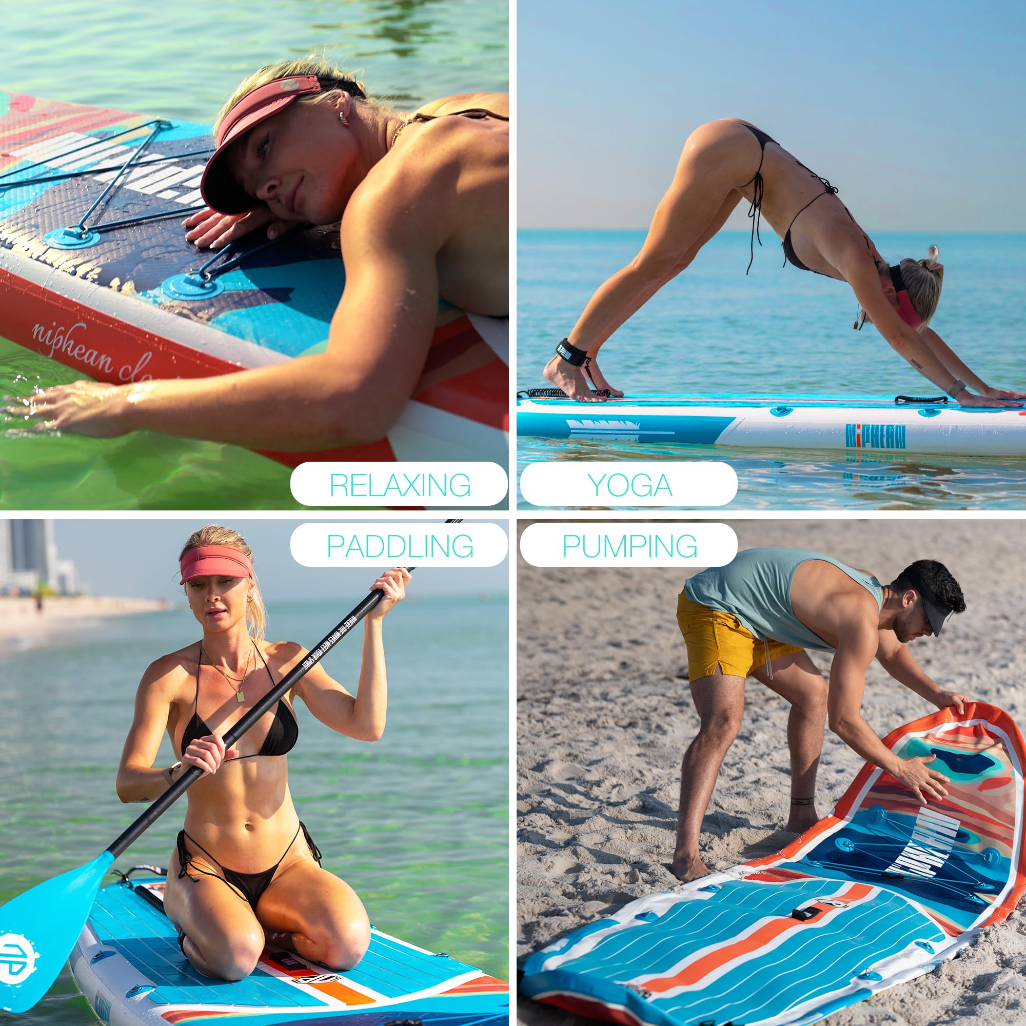 Niphean Sup Gonfiabile con Accessori SUP, Coperta in EVA Antiscivolo, SUP Gonfiabile con Sedile,320cm tavola da sup, Tavole SUP Gonfiabili Adulti e Giovani di Tutti i Livelli di Abilità