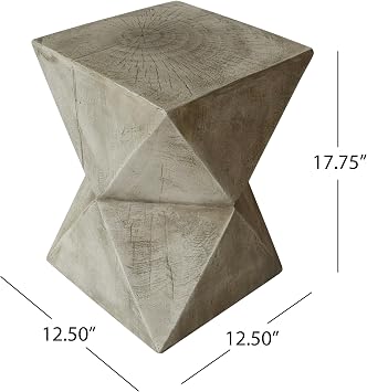 Christopher Knight Home Manuel Weight Concrete Accent Table, Light Gray