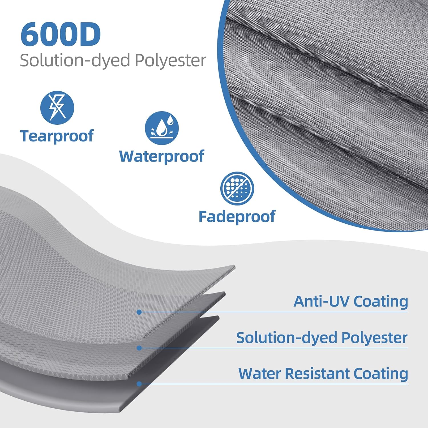 600D Waterproof & Windproof ATV Cover, 4 Wheeler Covers Outdoor Storage All Weather Protect, Quad Cover Fit for Polaris Yamaha Suzuki Honda, 95" L x 50" W x 48" H