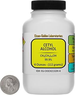 Cetyl Alcohol [CH3(CH2) 15OH] 99.9% NF Food Grade Flake 4 Oz in a Bottle