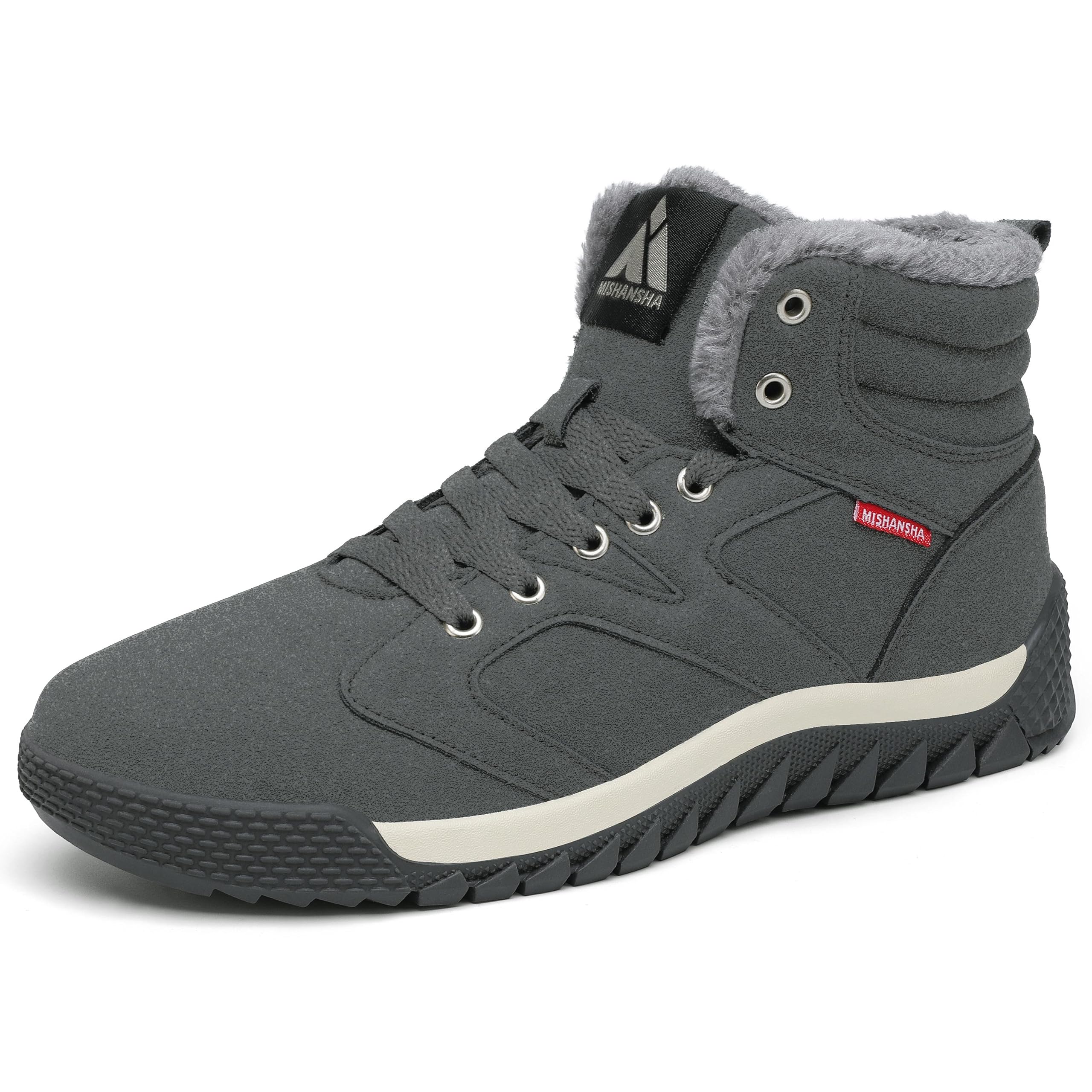 Mishansha Stivali da Invernali per Uomo Caldi Antiscivolo Scarpe da Neve, Gr.38-48 EU