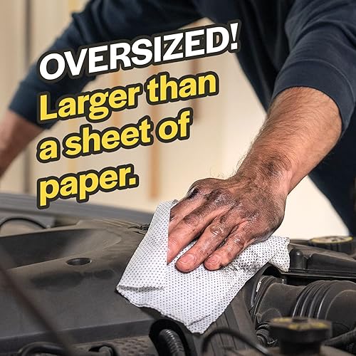 Miniatura 2 de MightyGood GRIPS - Toallas de limpieza con cuentas, 1 paquete, 80 toallas, extra grandes de 10 x 12 pulgadas, para manos y superficies húmedas,