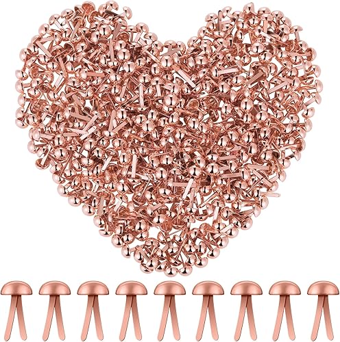 Miniatura 1 de 500 sujetadores de latón de papel, sujetadores redondos para niños, manualidades, manualidades, proyectos escolares, álbumes de recortes,