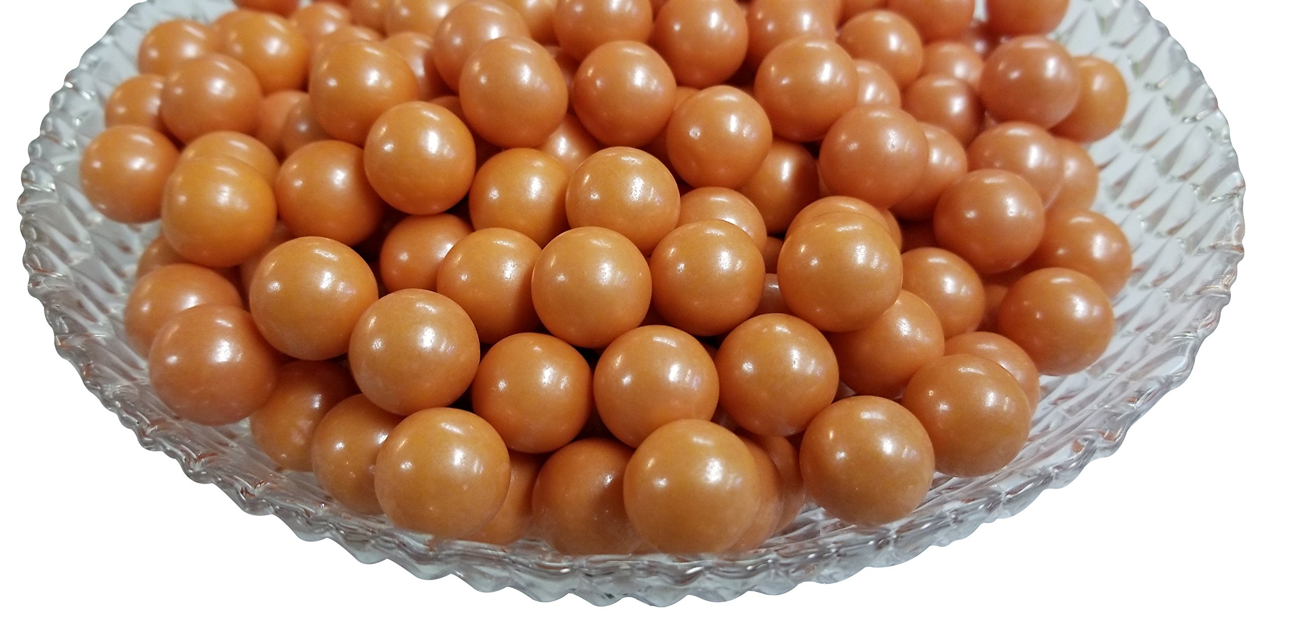 Mini Glimmer Gumballs 0.5 Inch (Orange, 2 Pounds)