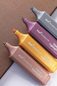 Matt Notebook 4l  Highlighter Metalik Renk Fosforlu Kalem Seti