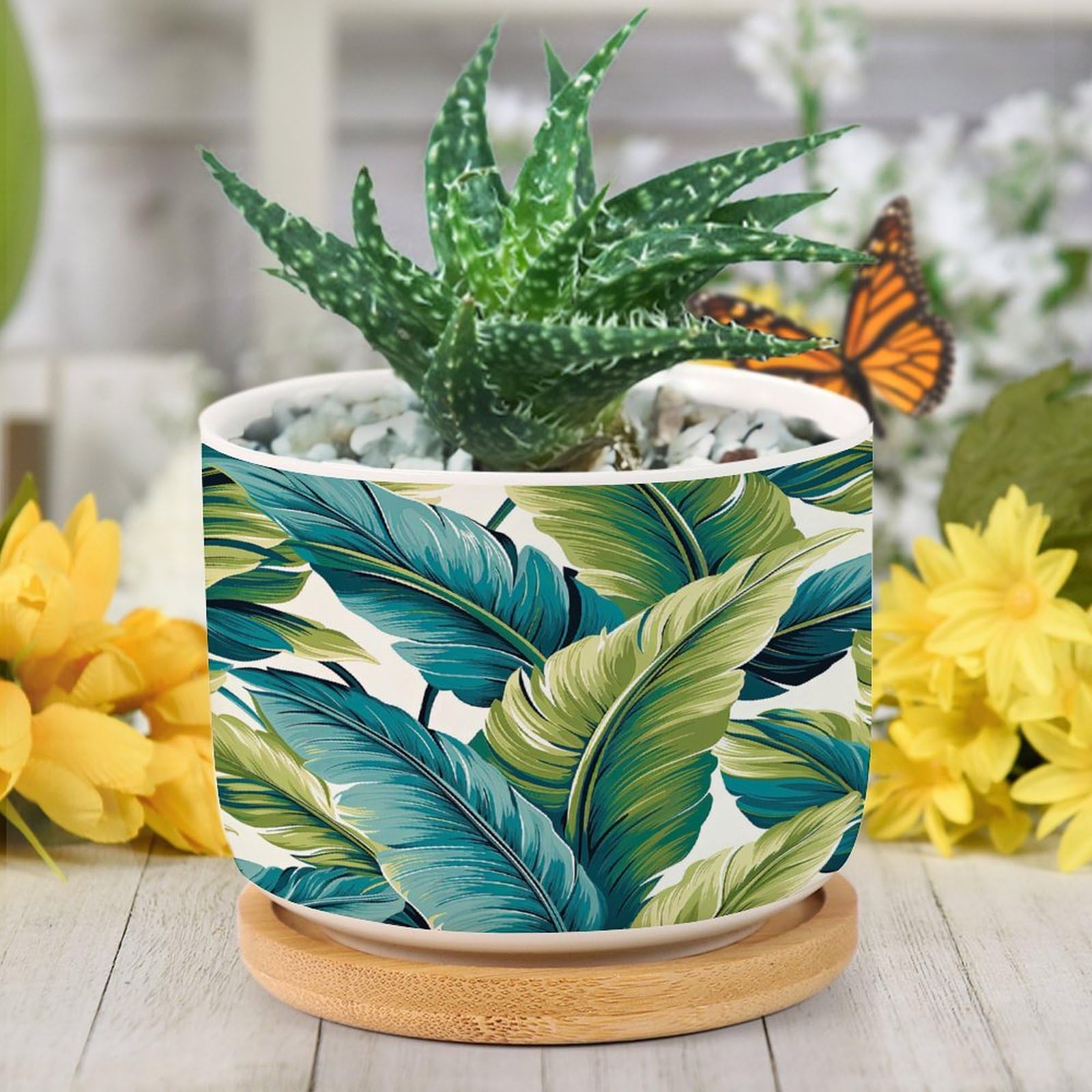 Amazon.com: DreamAutumn Turquoise Green Teal Blue Tropical Planter
