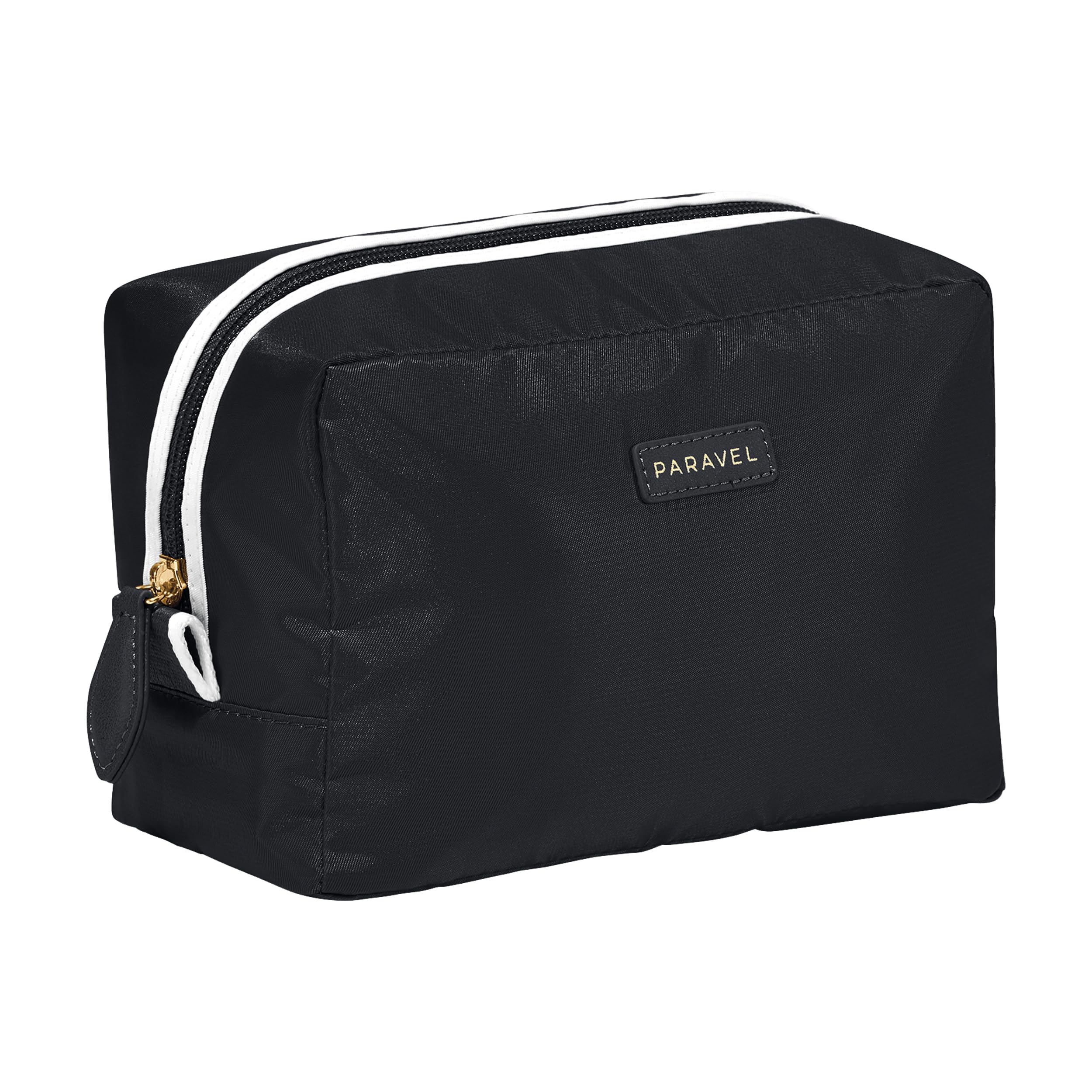 Paravel Toiletry Bag | Made with Recycled Negative Nylon Material | Everyday Travel Toiletry Bag | Derby Black