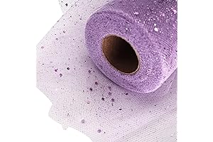 Glittering Lavender Tulle Fabric Rolls: Transform Your Creations