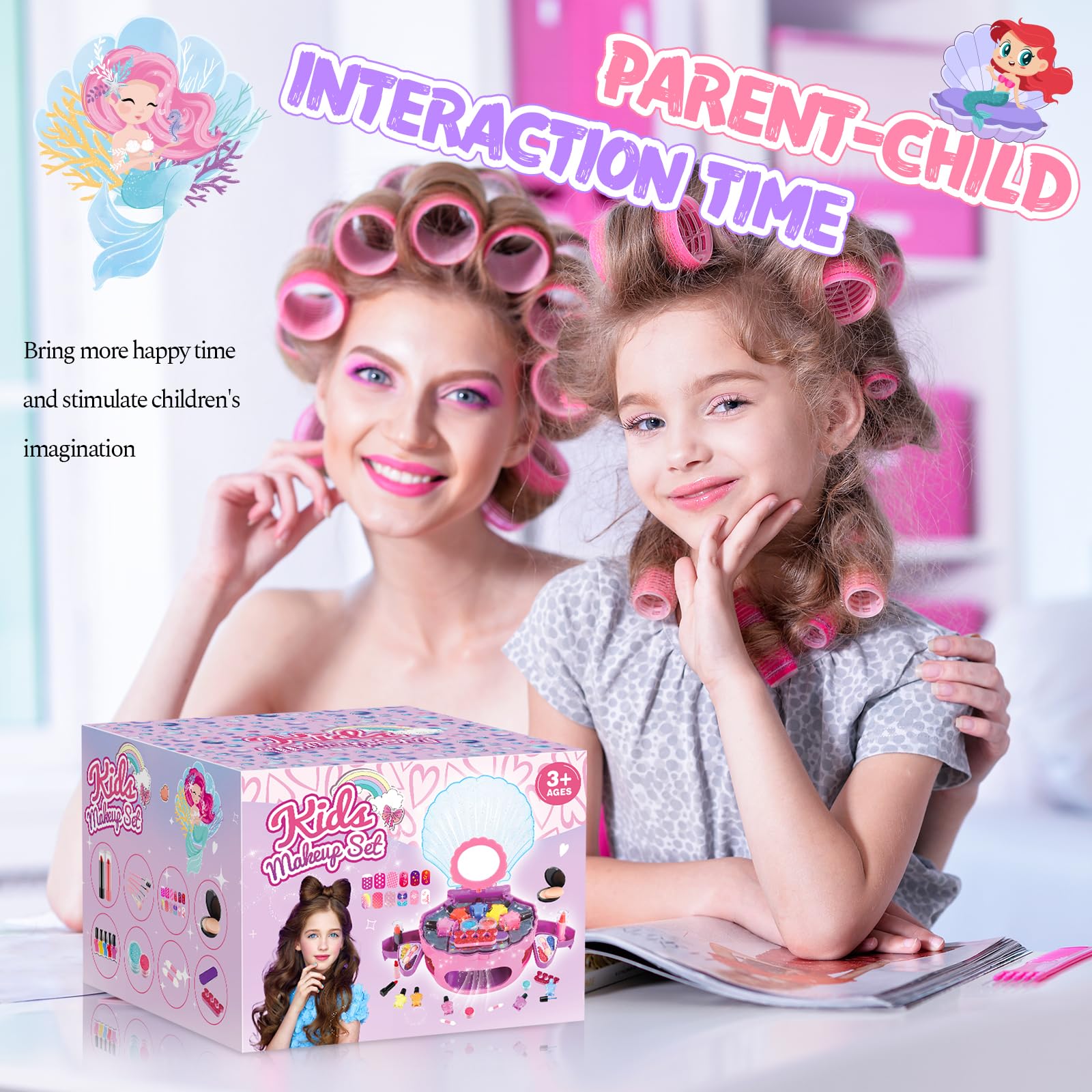 Trucchi Bambina 3 4 5 6 7 8 9 10 Anni, Regalo Bambini 5 6 7 8 Anni Trousse Valigetta Trucchi Bambina Giochi Bambino 5 6 7 8 Anni Sirena Smalti Bambini Compleanno Regalo Bimba 4-10 Anni Regali Natale