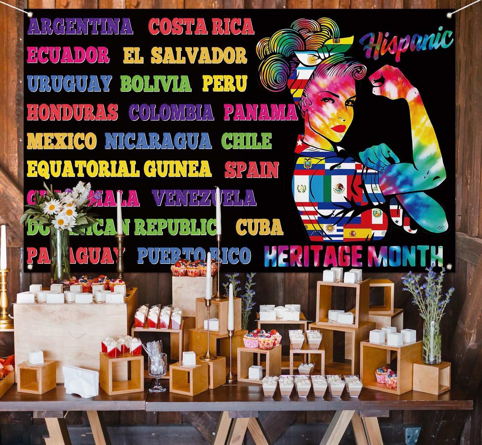 Hispanic Heritage Month Foto-Hintergrund – 180x110 Cm, Polyester, Wiederverwendbar, Für Feiern