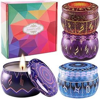 Scented Candles Gifts Set for Women Gift,XHJBaby 4 Pack Aromatherapy Candle Set for Home Decor Yoga Meditation Spa Bath,5....