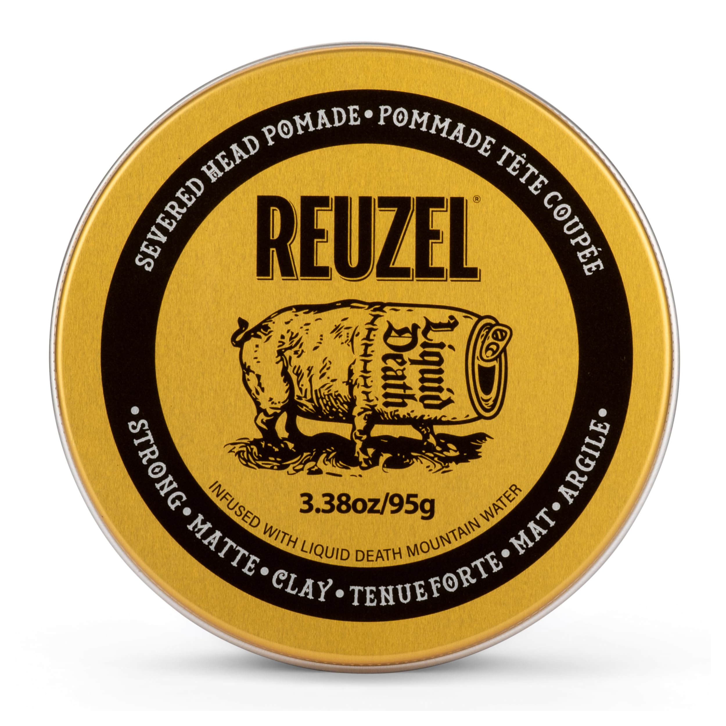 Reuzel Pommade à l'argile mate Severed Head, tenue maniable avec définition et texture ajoutées 3,38 oz/95 g