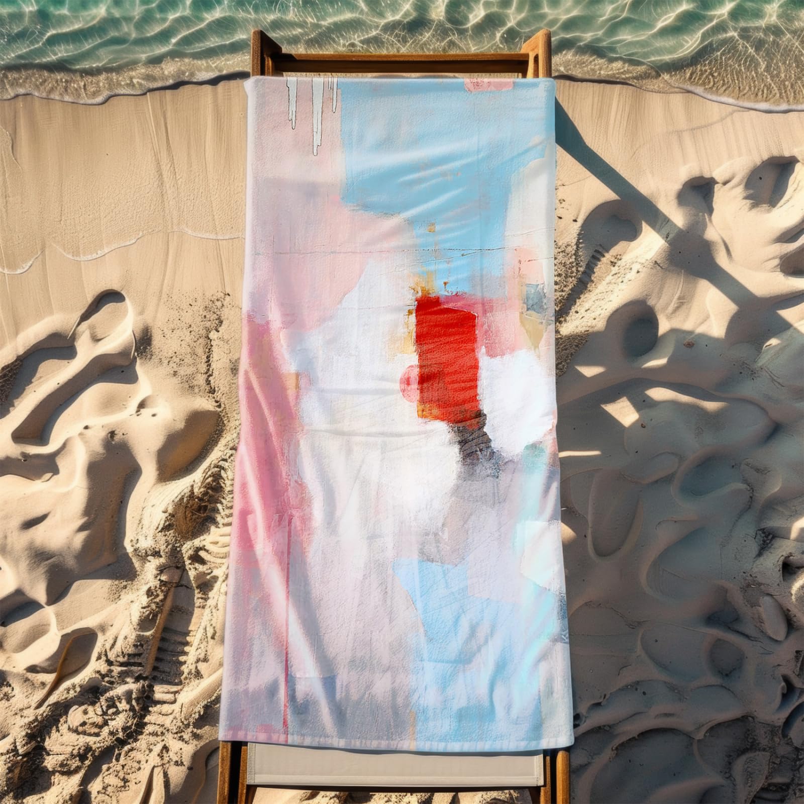 Générique Serviette de Plage 90X180 Bleu Rose