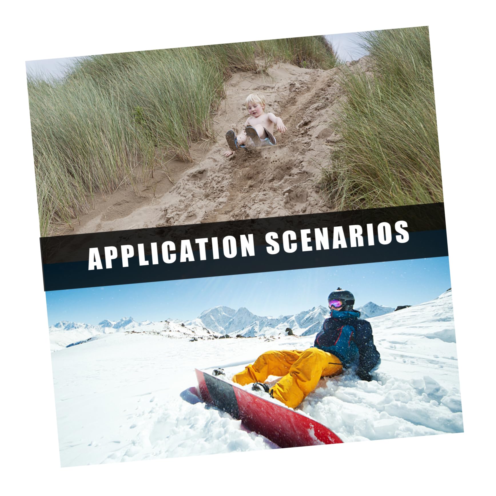 GALPADA Children's Winter Adventure: 3pcs Boys and Girls Ski Sled Grass Sleigh Slider for Snowboard Fun