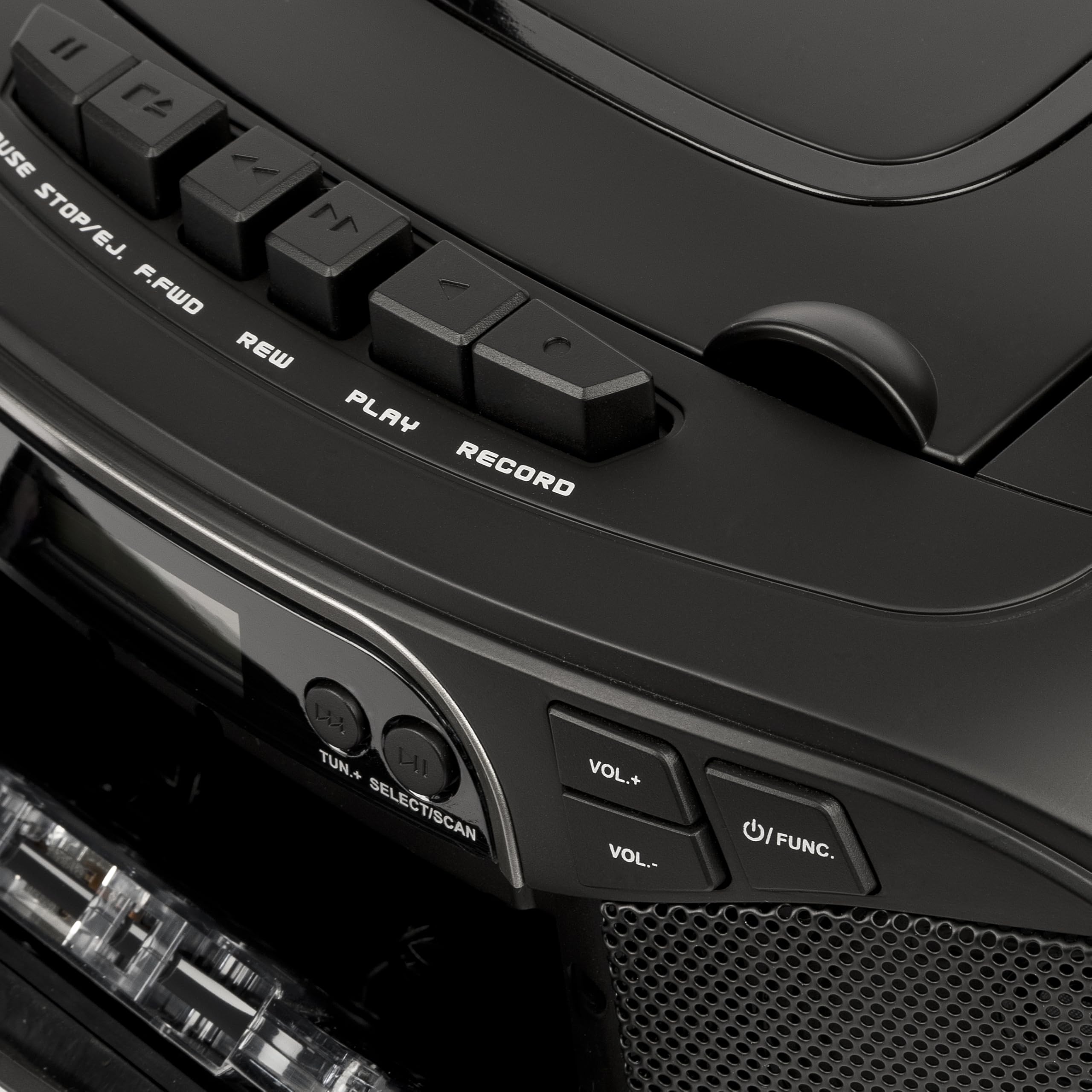 Trevi CMP 576 Stereo Portatile DAB FM, Boombox con Lettore CD e Musicassette, Ingressi USB, AUX-IN e Presa Cuffia