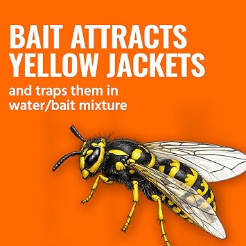 TERRO Outdoor Yellow Jacket Trap with Bait - Easy to Use - T362 - No Chemical Insecticides - Effective Yellowjacket Trap - Includes Bait