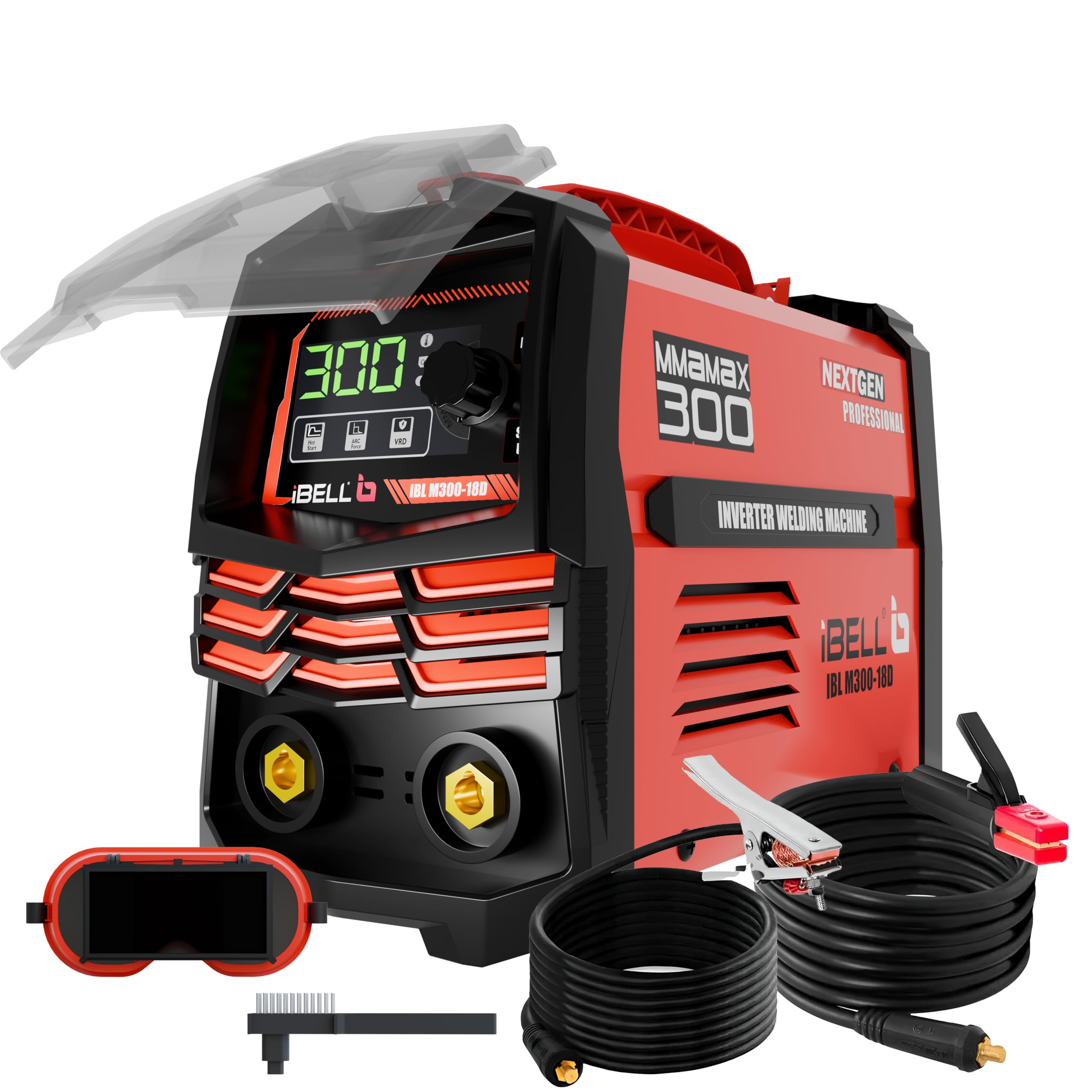 iBELL IBL M300-18D 2in1 MMA -TIG LIFT Welding Machine 300A | IGBT Technology | Adjustable Hot Start, ARC Force & VRD | Lift TIG Mode | Anti-Stick | 1.0–5.0mm Electrode Support | 2-Year Warranty-image-2