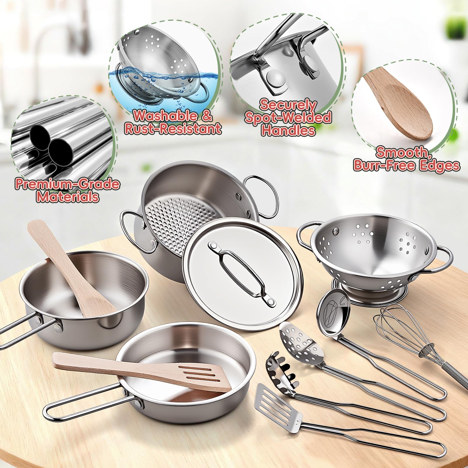 63 accessori per la cucina, set da gioco per la cucina dei bambini