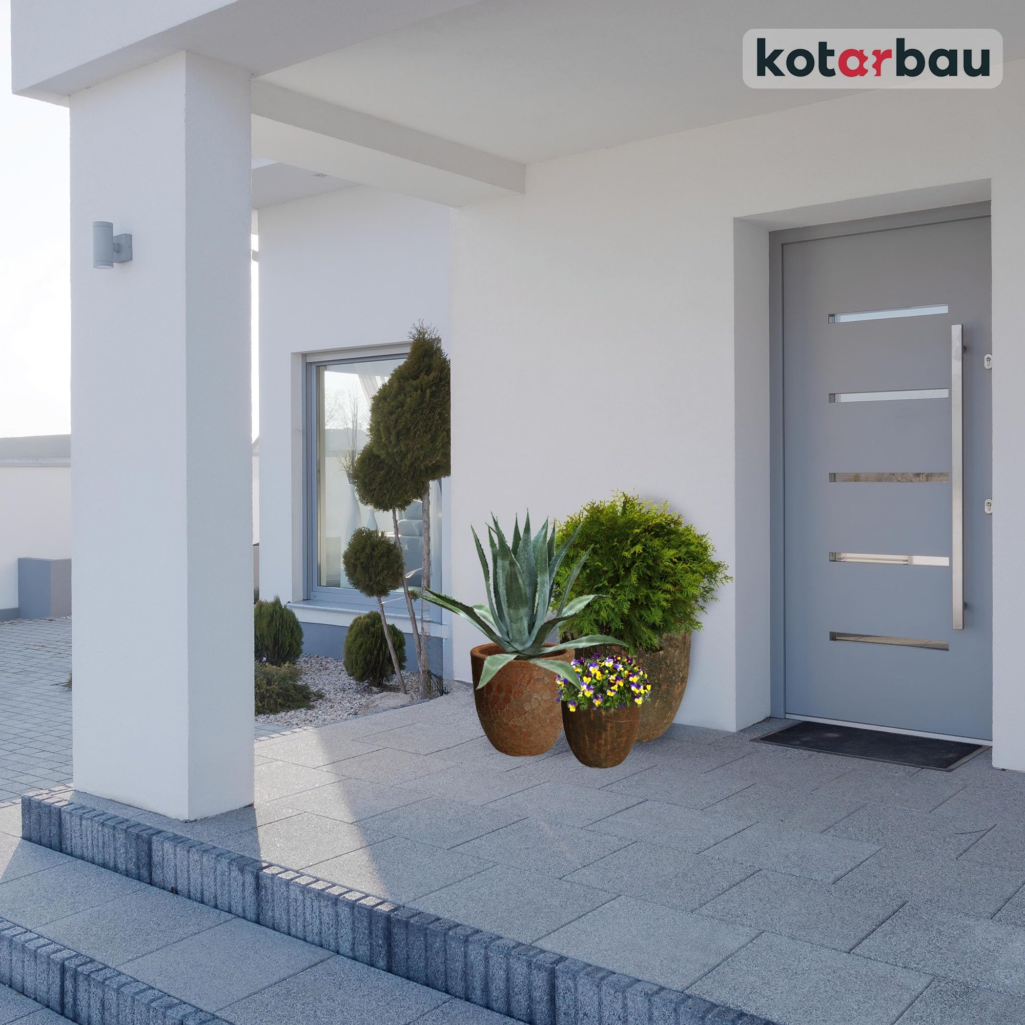 KOTARBAU® Keramik Pflanzenübertopf Braun Höhe 34 cm ⌀ 37 cm glasierte Blumentöpfe innen Wohnzimmer Outdoor & Indoor frostsicher Blumentopf Plant Pot Topf für Pflanzen