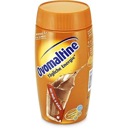 Ovomaltine Kakao Pulver Mit Dem Einzigartigen Geschmack Nach Malz Und Hochwertigem Cacao Nachhaltig Und Utz Zertifiziert Fur Heisse Schokolade 500 G Amazon De Lebensmittel Getranke