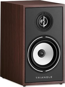 مثلث - مكبرات صوت BOREA BR02 Hi-Fi Bookshelf - معالجة الطاقة 80 وات - الإخراج 89 ديسيبل/وات/م - موسيقى متعددة الاستخدامات وسينما منزلية - 176 x 310 x 274 مم - الجوز (زوج)