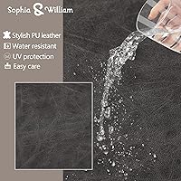 Vista 57 de Sophia & William Taburetes de bar de 24 pulgadas para isla de cocina, taburetes de bar de altura de mostrador con respaldo, sillas de bar modernas