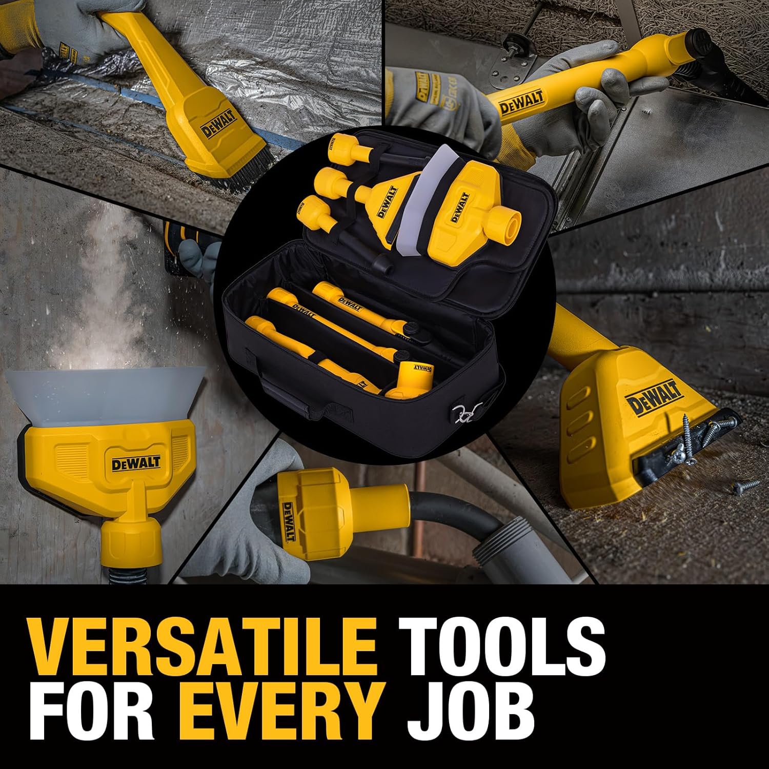 DEWALT 10 Gal Stealthsonic Shop Vacuum & 3-in-1 Pro 8-Piece Wet/Dry Vacuum Attachments Kit