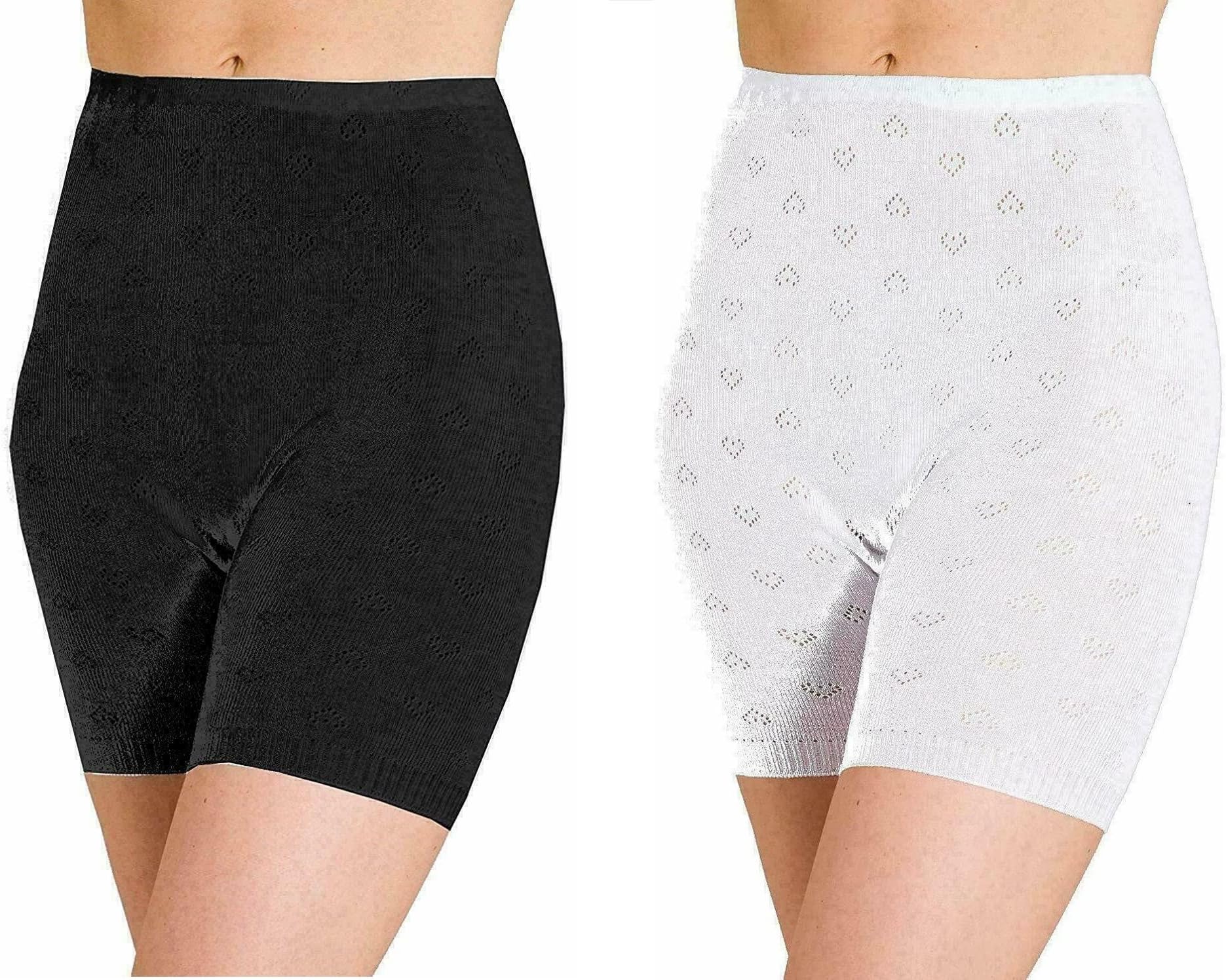 iTRONiKNew Ladies Thermal Long Leg Pantee Bloomer Black & White UK Made Snowdrop S -3XL White or Black