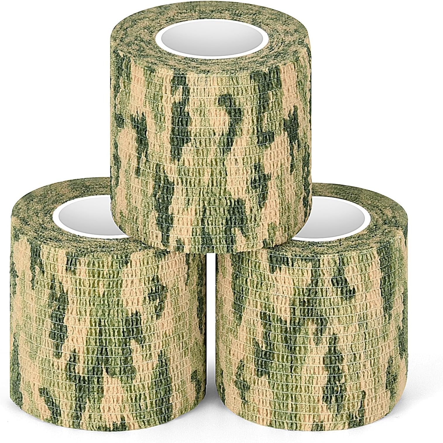 Self-Adhesive Camouflage Tape Wrap Protective Camo Form Non-Woven Stealth Camo Tape Stretch Bandage for Outdoor Camping 5CM x 4.5M
