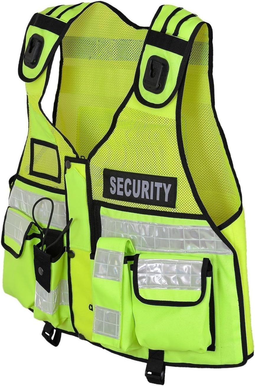 RAC3 High Visibility Security Vest with Reflective Stripes - Ideal for Safety and Identification
