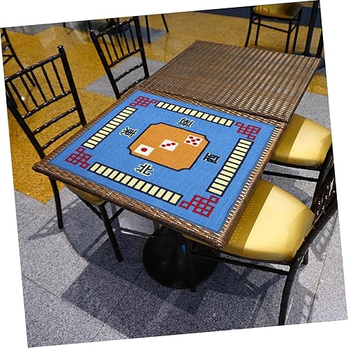 Miniatura 6 de Toyvian Juego de 2 manteles Mahjong, tapete de juego de mahjong, tapete antimahjong, tapete de juegos de mesa, tapete de póquer de mahjong, tapete