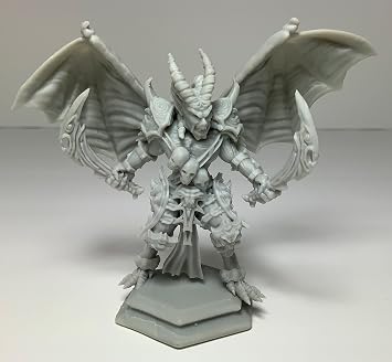 -Demon King - RPG - Dungeon and Dragons - DND - Pathfinder - Lord of The Ring - Figurine Miniature Gray/Unpainted