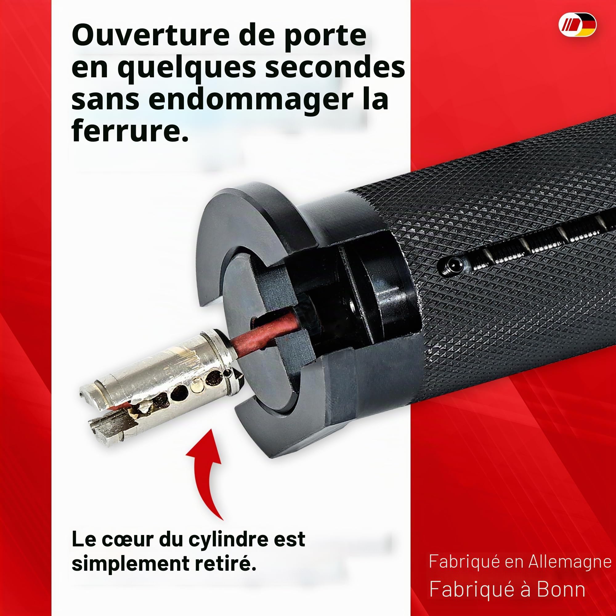 Multipick Module d'Urgence Extraction Arrache Cylindre Serrure Professionnel Extracteur Serrure Casse Cylindre