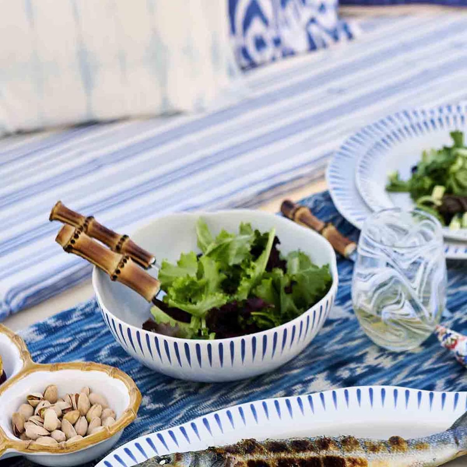 Juliska Sitio Stripe Place Setting (Delft Blue, 4pc)