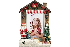 Light Up Santa Claus Resin Picture Frame