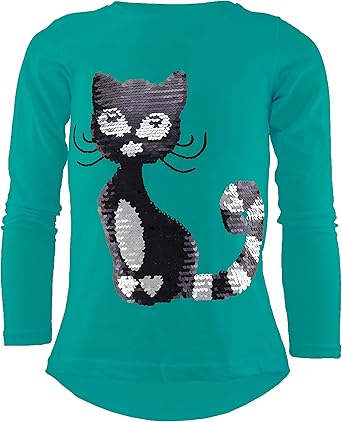 sequin cat shirt