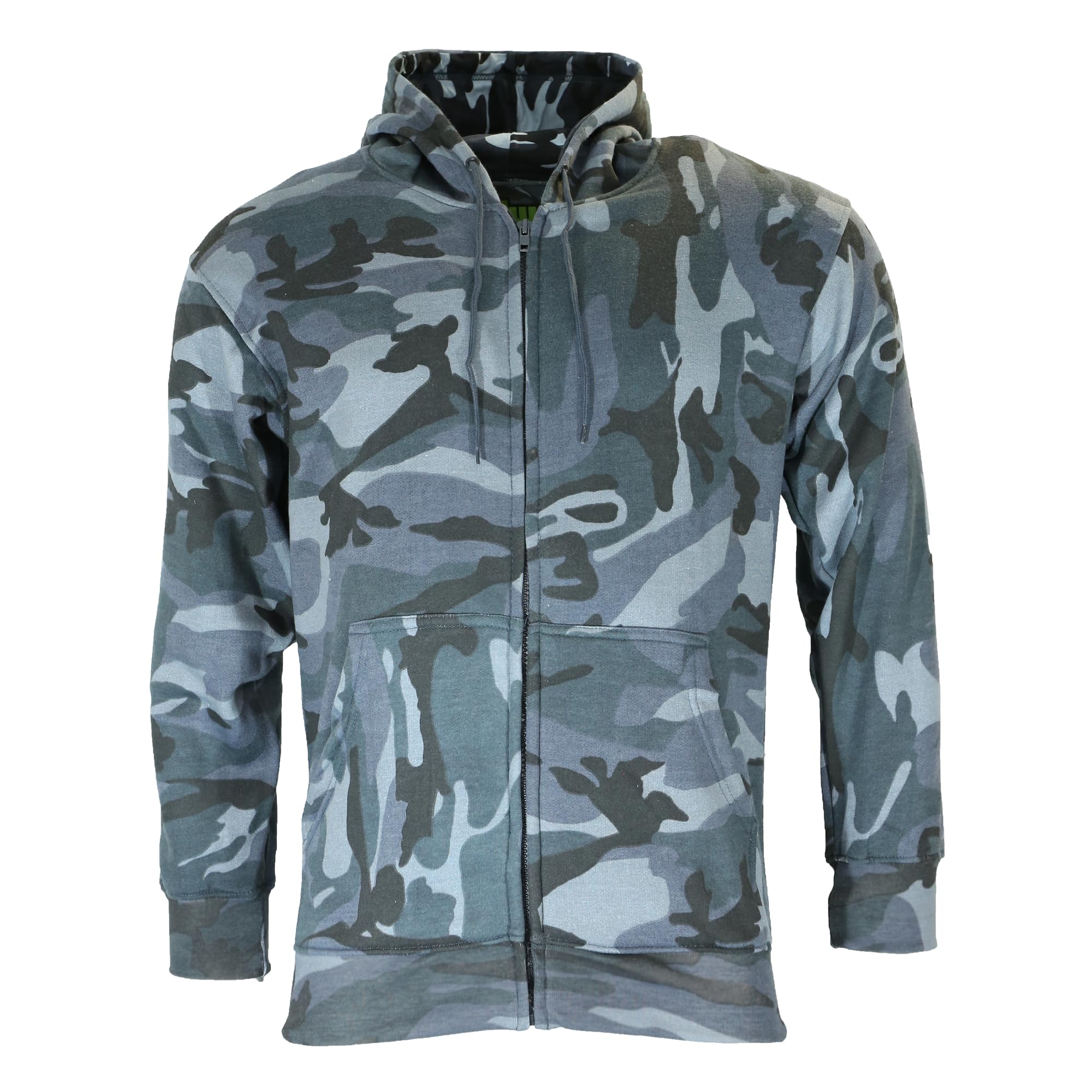 Dallaswear Camo Hoodie for Men β Full Zip Tactical Combat Camo Hooded Sweatshirt, DPM Woodland/Urban, Fleece Lined, Outdoor/Military Style