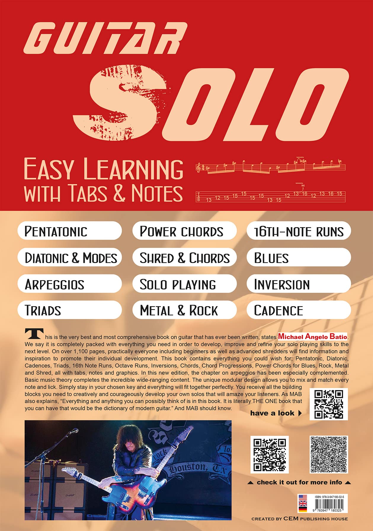 GUITAR SOLO 2.0 NEW EDITION: Musiklehrbuch mit Noten und Tabs auf 1100 Seiten. DAS weltweit umfangreichste Gitarrenlehrbuch zum Lernen, Vertiefen, ... Jetzt mit Vorwort von Michael Angelo Batio
