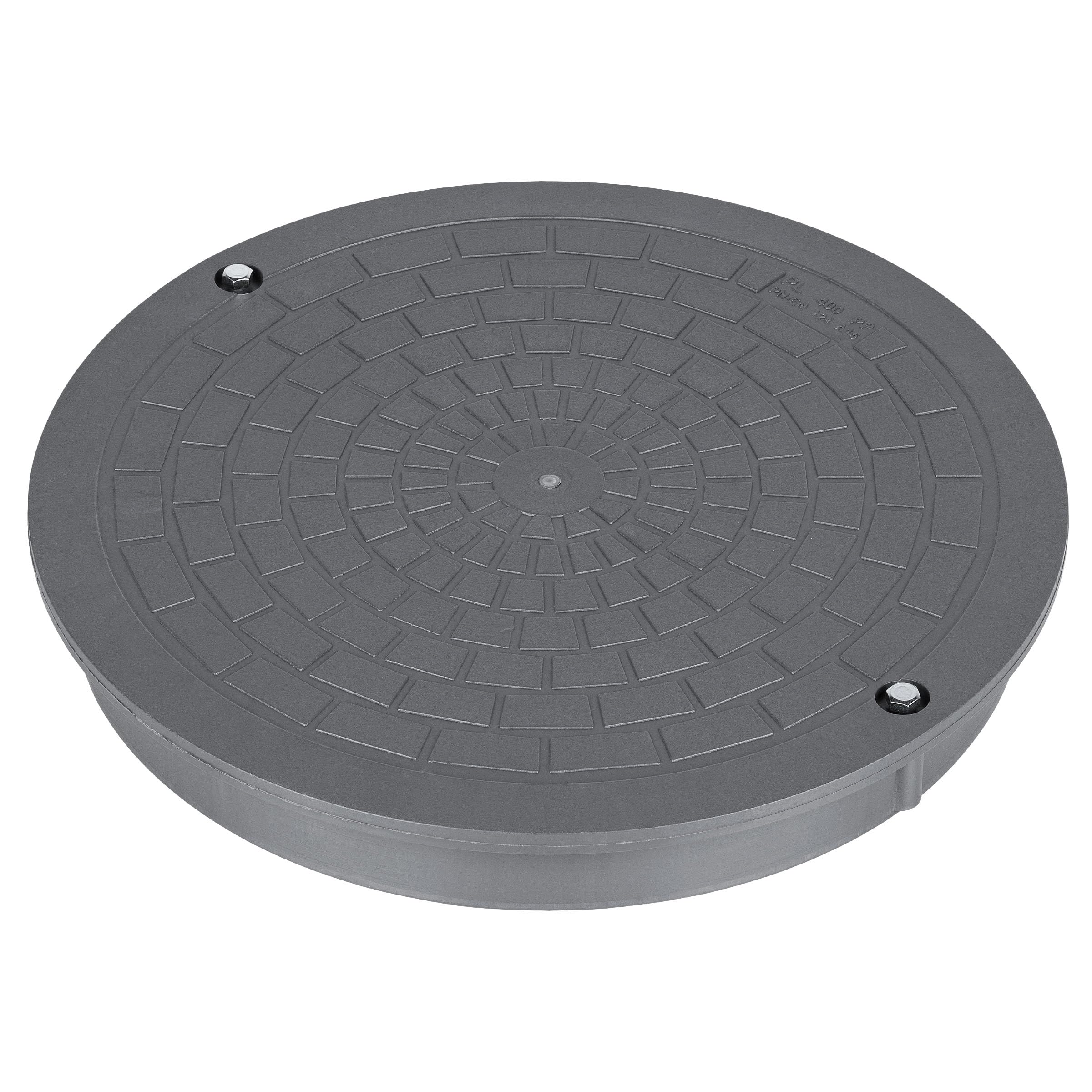 Manhole Cover for Smooth Pipe 400mm Underground Drainage Inspection Chamber Lid Grey — image 1