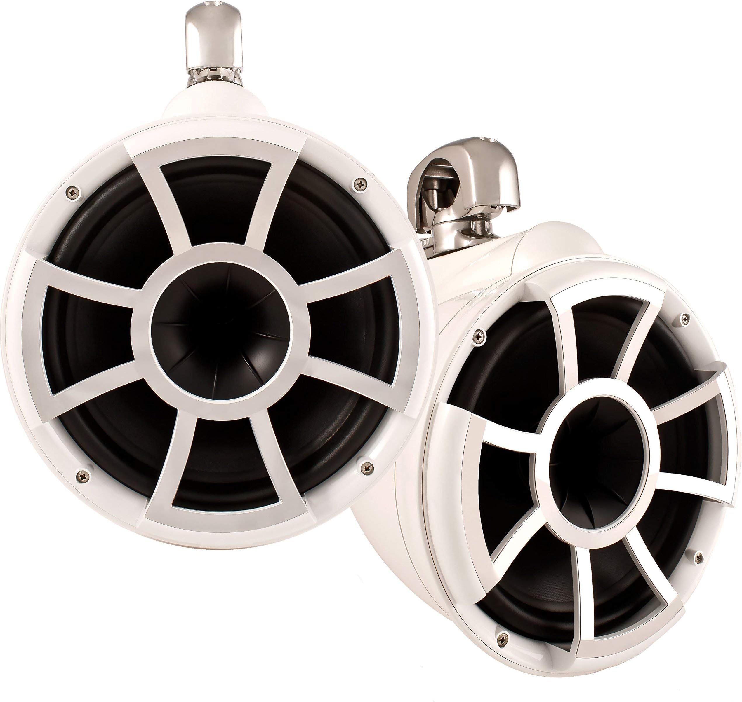 Wet Sounds REV 10 Swivel Clamp Tower Speakers - White (Pair) (Renewed)
