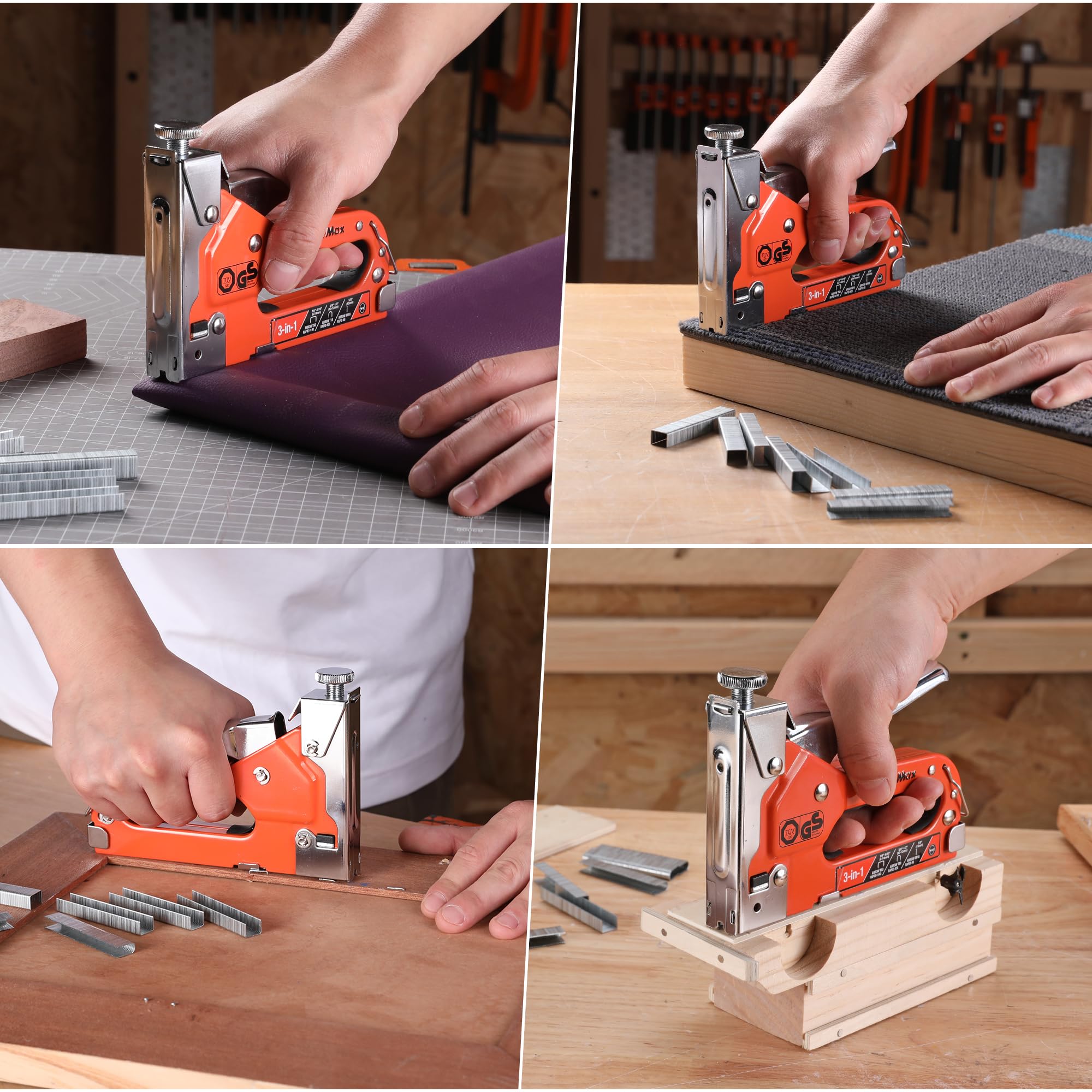ValueMax - Spillatrice manuale multifunzione 3 in 1 con 3000 graffette, adatta per graffette n. 140, 28, 8, ideale per tappezzeria, materiale da fissaggio, decorazione