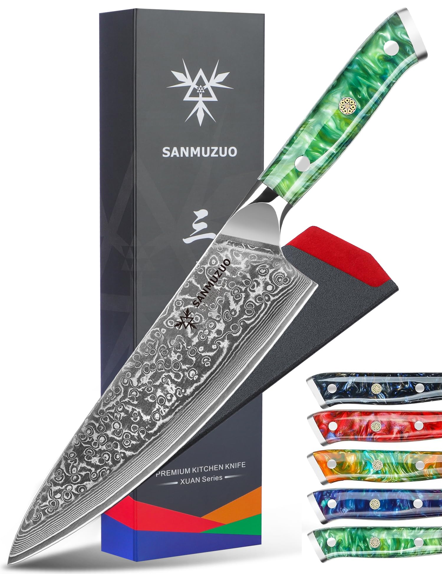 Amazon.com: SANMUZUO Chef Knife - 8 inch - Xuan Series - VG10