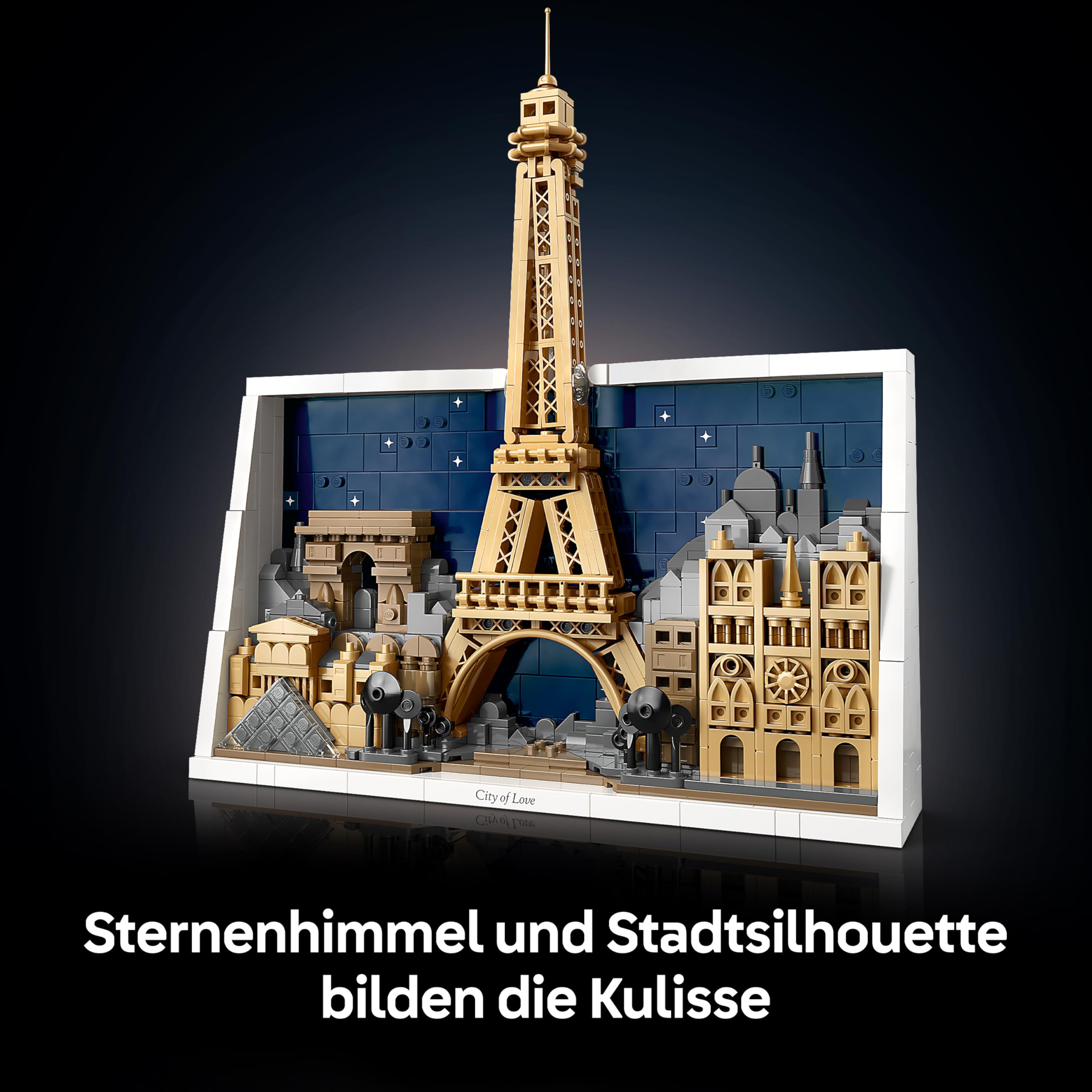 LEGO Architecture Paris – Stadt der Liebe 3D Puzzle - Wanddeko als Bastelset zum Bauen - DIY Set Erwachsene mit Pariser Wahrzeichen wie Miniatur Eiffelturm - Geschenk für Männer und Frauen - 21064