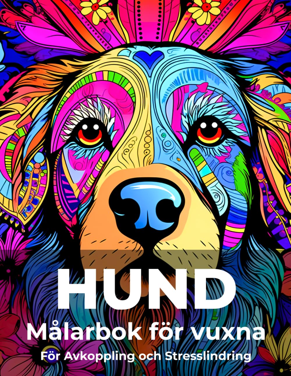 Hund Målarbok för vuxna: För Avkoppling och Stresslindring – 50 Mandala Hundmotiv med Detaljerade Hundporträtt (Enkla och Avkopplande Kreativa Målarböcker)