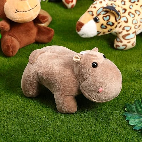 Miniatura 10 de Juguetes de peluche de animales de la selva de 12 piezas de 48 pulgadas de peluche de elefante león jirafa y tigre para fiestas temáticas de