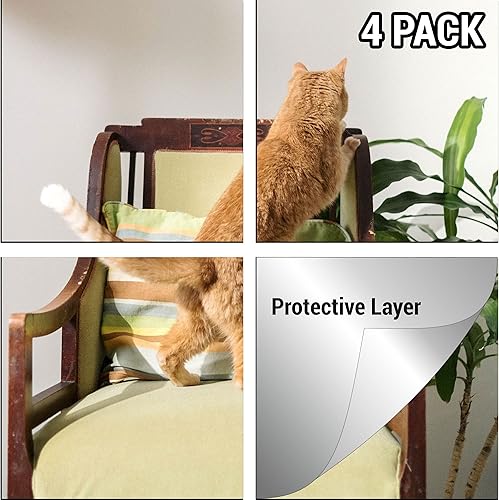 Miniatura 4 de IFAMIO Paquete de 4 láminas de espejo acrílicas autoadhesivas de 8 x 8 pulgadas, flexibles, sin vidrio, espejos de pared de plástico, calcomanías de