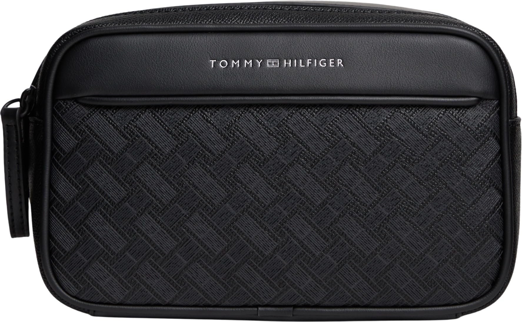 Tommy Hilfiger Men Th Modern Monogram Washbag AM0AM14828 Washbag, BLACK (Black), One Size