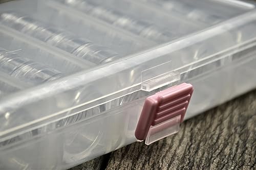 Miniatura 6 de SE Contenedores redondos 25 en 1 dentro de una caja de almacenamiento de plástico con tapas apilables de rosca, 78 pulgadas x 1-18 pulgadas,