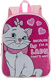 Disney Mochila infantil Aristocrats, fofa e durável, com alças acolchoadas e compartimento com zíper – Mochila infantil ideal para escola e viagem – 38 cm