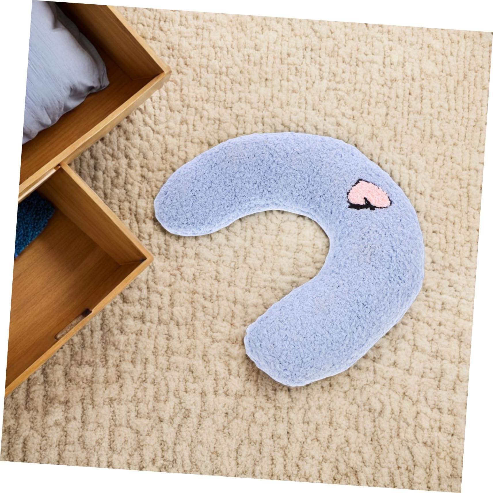 Kisangel Almohadas de Peluche para Gatos y Perros Pequeños 3 Almohadas en Forma de U para Dormir Cómodo, Fácil Limpieza y Uso en Interiores y Exteriores